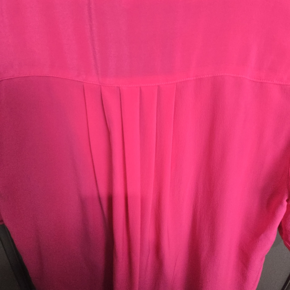 100% Silk Pink Slip Over Bloiuse - Picture 9 of 11